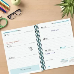 Agenda espiral cuarto 2025-26 Diva Selva semana vista horizontal 2025-2026
