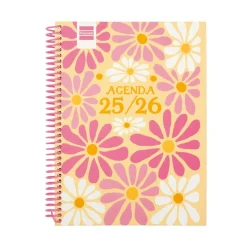 Agenda espiral cuarto 2025-26 Diva Spring semana vista horizontal 2025-2026