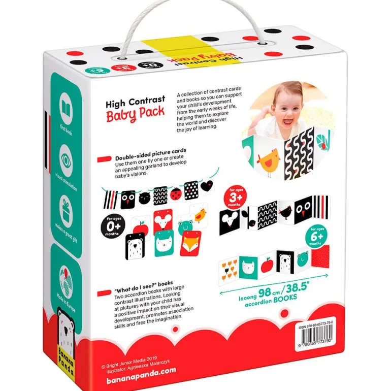 Baby pack alto contraste Banana Panda