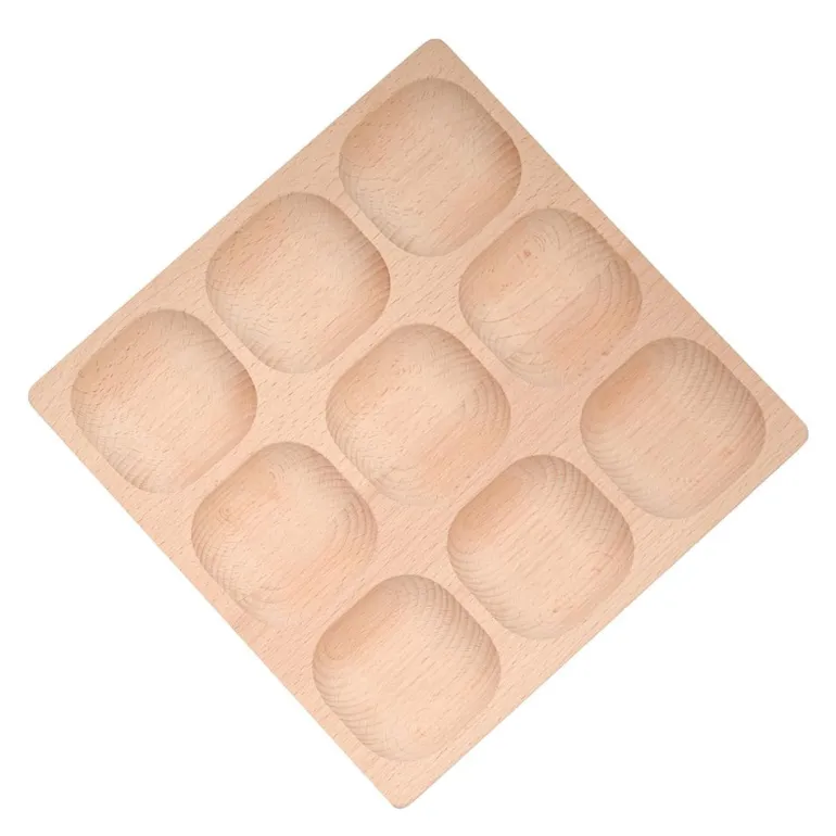 Bandeja de madera clasificación 9 huecos