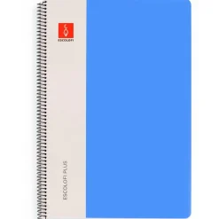 Bloc A4 color azul pauta 3mm. 80 hojas serie Plus
