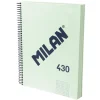 Bloc A4 cuadrícula 5x5 Milan 430 verde 120hojas 95gr tapa dura