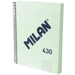 Bloc A4 cuadrícula 5x5 Milan 430 verde 120hojas 95gr tapa dura