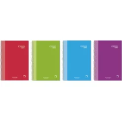 Bloc A4 cuadro 5mm. 120 hojas microperforado colores surtidos Premium extra