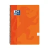 Bloc A4 naranja cuadro 4mm. tapa plástico 80 hojas Oxford