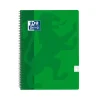 Bloc A4 verde cuadro 4mm. tapa plástico 80 hojas Oxford