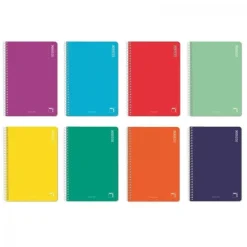 Bloc cuarto 80 hojas espiral tapa blanda