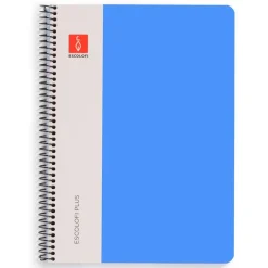 Bloc cuarto color azul pauta 3mm. 80 hojas serie Plus