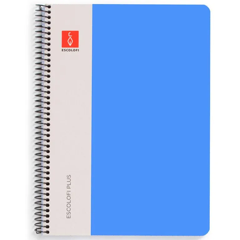 Bloc cuarto color azul pauta 3mm. 80 hojas serie Plus