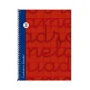 Bloc cuarto cuadrovía 3mm. 80 hojas tapa extra dura rojo