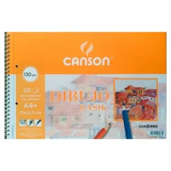 Bloc de dibujo A4 20 hojas 130gr. con recuadro Basik Canson