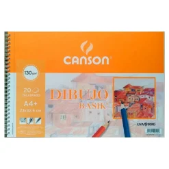 Bloc de dibujo A4 20 hojas 130gr. sin recuadro Basik Canson