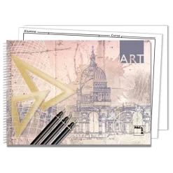 Bloc de dibujo con recuadro 20 hojas de 140 gr. Art