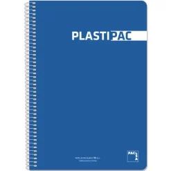 Bloc folio azul oscuro cuadro 4mm. 80 hojas Plastipac