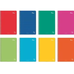 Bloc folio pauta 2,5mm 80 hojas tapa dura Xtra colores surtidos
