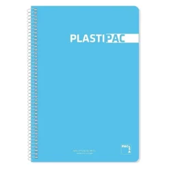 Bloc folio pauta 3,5mm. 80 hojas colores surtidos Plastipac