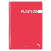 Bloc folio rojo cuadro 4mm. 80 hojas Plastipac