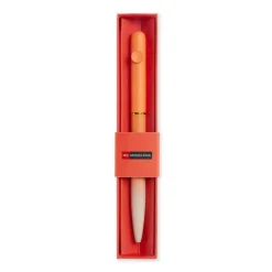 Bolígrafo degradado naranja tinta azul