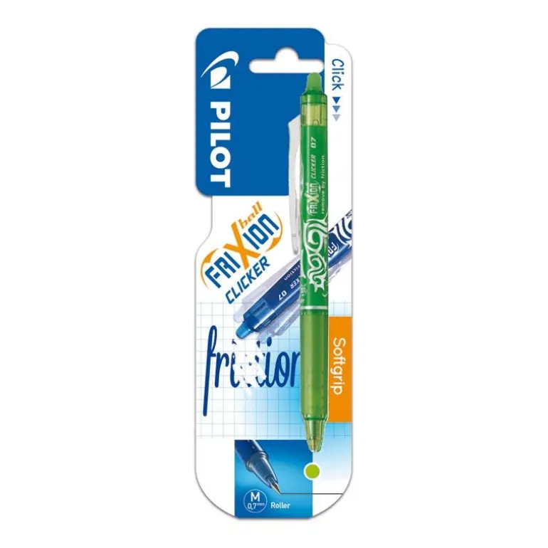 Bolígrafo Frixion Clicker tinta verde lima