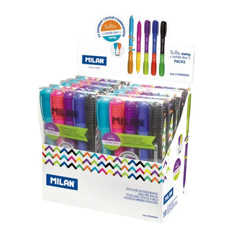 Bolígrafo Sway Combi Duo 5 unidades 10 colores Milan