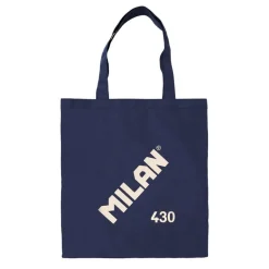 Bolsa de tela tote bag color azul marino serie 1918
