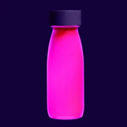 Botella sensorial float flúor rosa