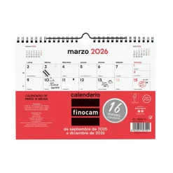 Calendario pared S escribir 2025-2026 16 meses