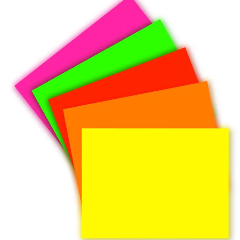 Cartulina fluorescente pliego 50x65cm. 10 unidades unicolor Sadipal