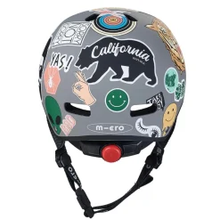 Casco Micro sticker talla M con Led trasera
