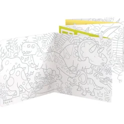 Colorea y aprende con dinosaurios, cuadernos para colorear extra largos