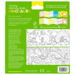 Colorea y aprende con dinosaurios, cuadernos para colorear extra largos