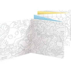 Colorea y aprende con sirenas, cuadernos para colorear extra largos