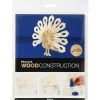Construcción de madera para ensamblar pavo real 3D