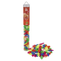 Construcción Plus Plus tubo de 100 piezas colores neón