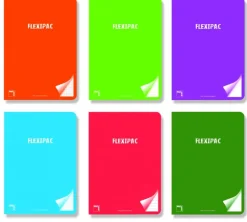 Cuaderno A4 cuadro 4mm. 48 hojas colores surtidos Flexipac