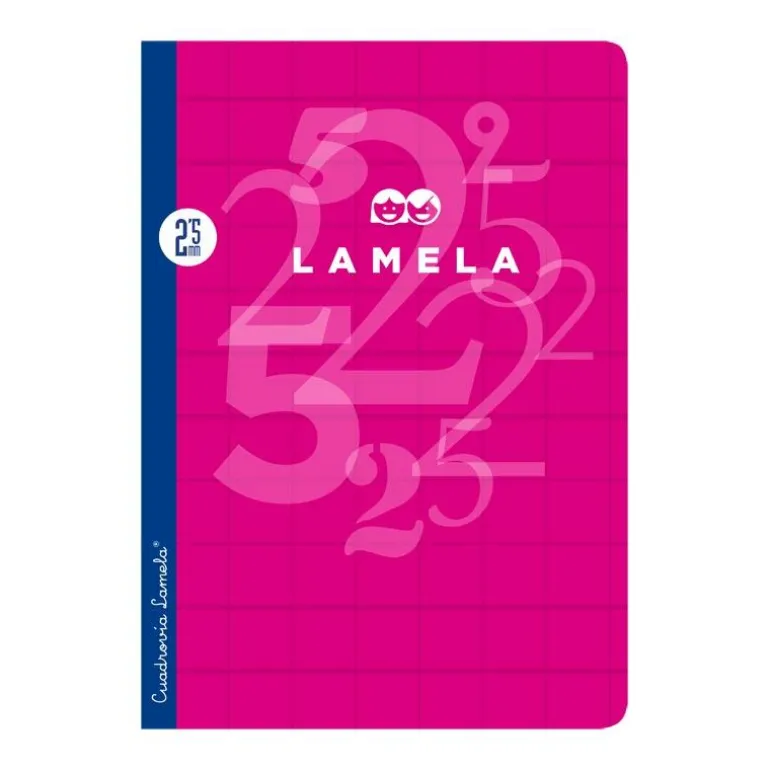 Cuaderno A4 cuadrovía 2,5mm. 50 hojas tapa cartoncillo plastificado colores surtidos