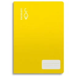 Cuaderno cuarto color amarillo pauta Montessori 3,5mm 32 hojas