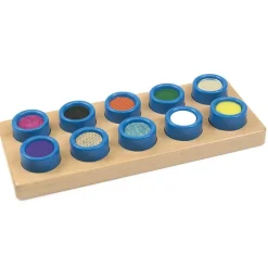 Cubos táctiles juego sensorial texturas