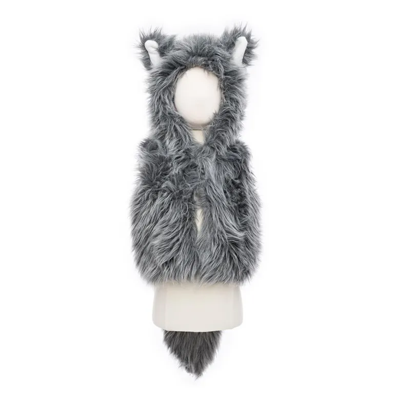 Disfraz lobo 3-4 años sudadera con capucha y guantes