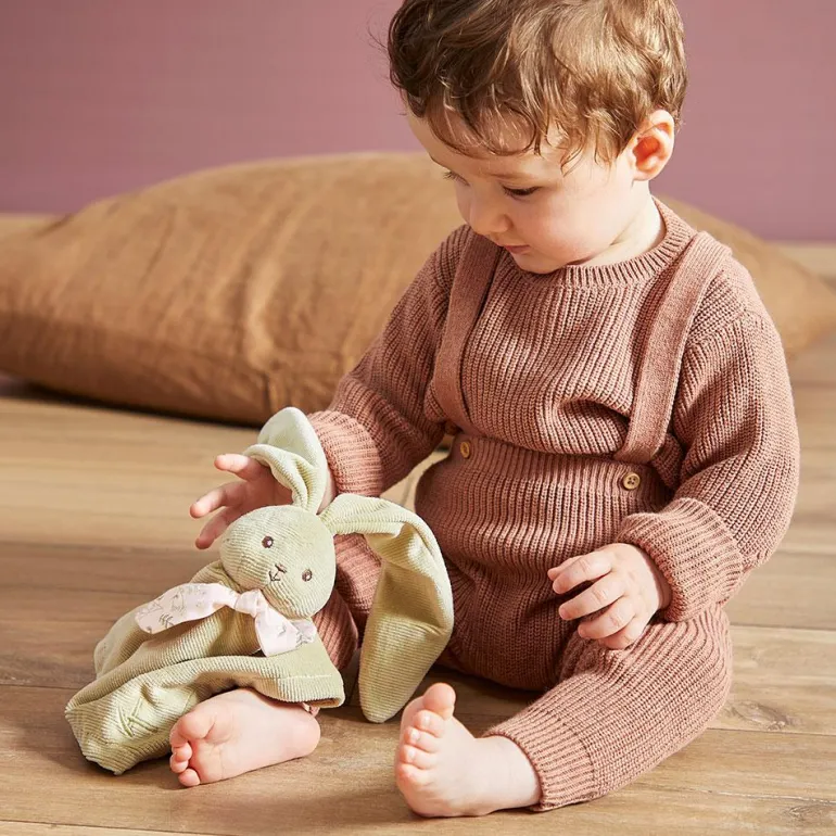 Doudou conejito verde