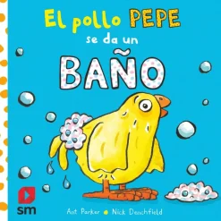 El pollo Pepe se da un baño