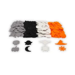 Figuras fieltro adhesivo Halloween set 150 piezas