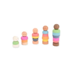 Figuras personas de madera para enroscar 25 piezas