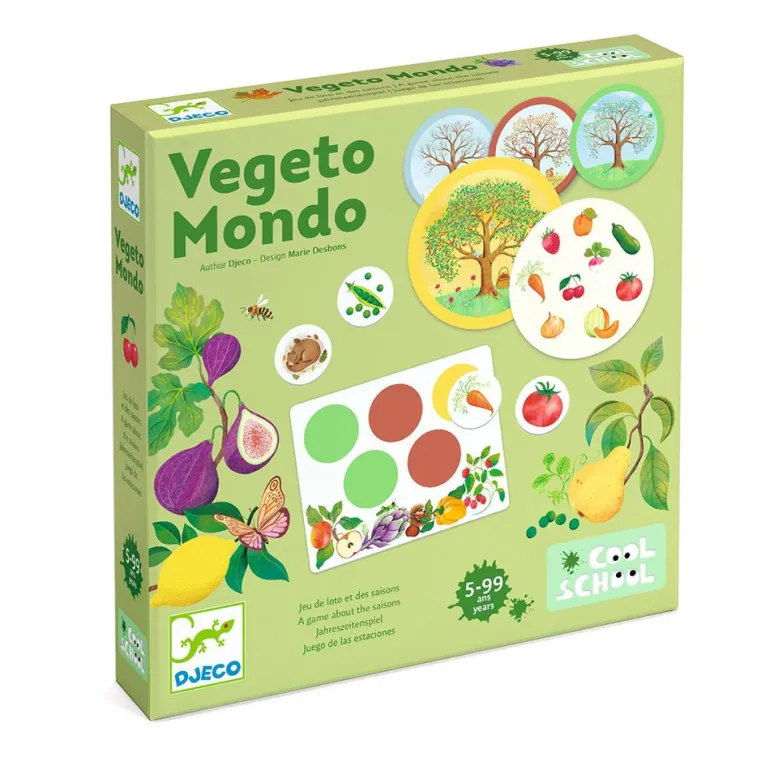 Juego de bingo Vegeto Mondo las estaciones Cool School