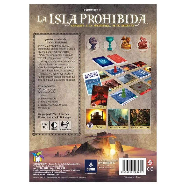 Juego de mesa cooperativo La isla prohibida