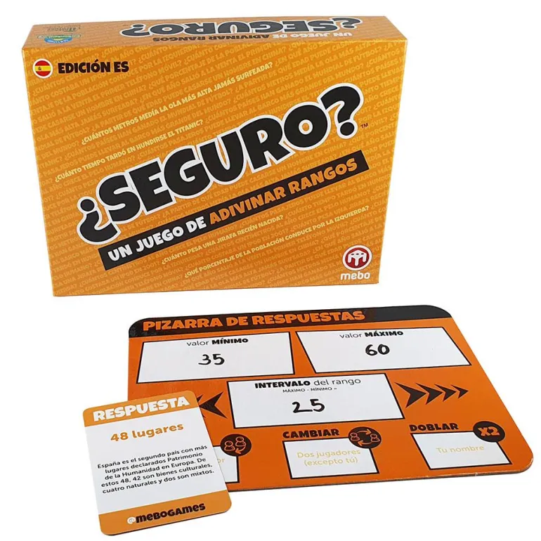 Juego de mesa ¿Seguro? juego de adivinar rangos