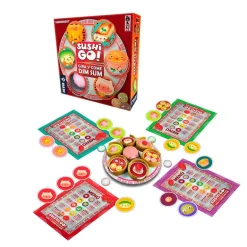 Juego de mesa Sushi Go gira y come dim sum.
