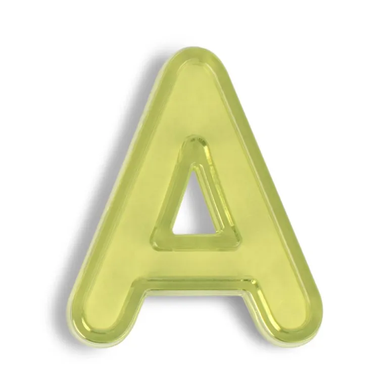 Letras mayúsculas translúcidas 76pzas para mesa luz