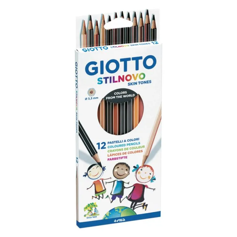 Lápiz color tono piel 12 unidades Giotto Stilnovo