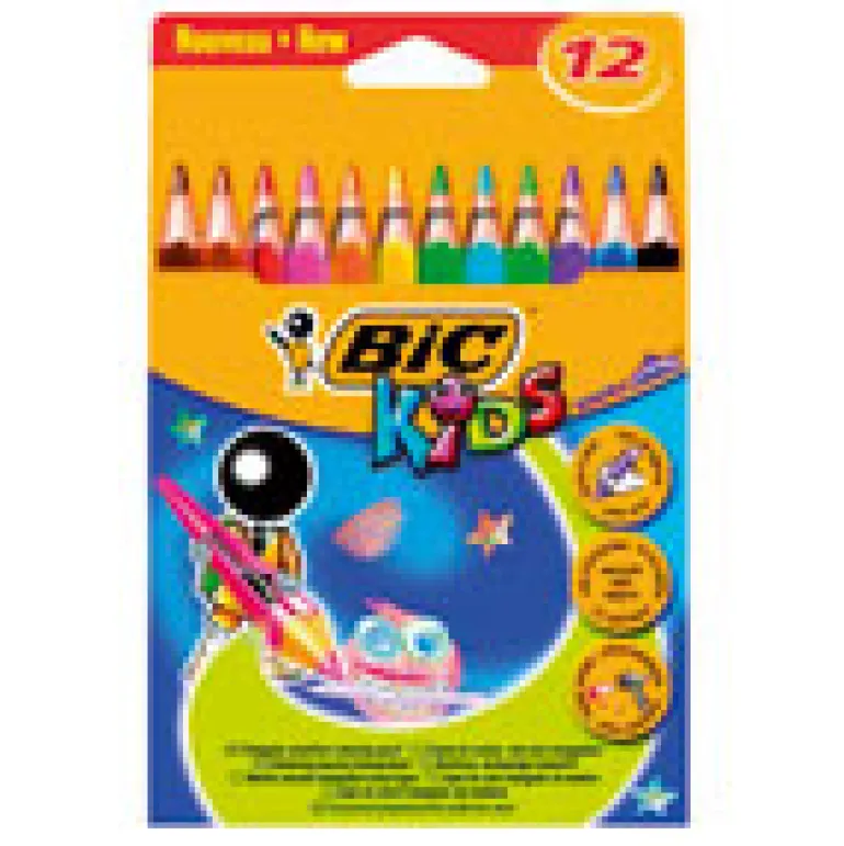 Lápiz color triangular 12 colores Bic Kids